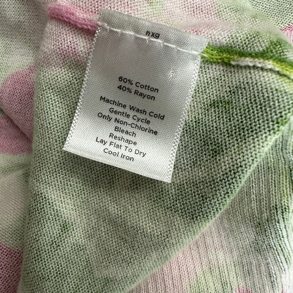 Talbots Womens Preppy Floral Cardigan Sweater Sz S Garden Party Colorful Spring - Picture 4 of 7